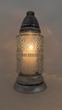 Cemetery Memorial Candle | Gravesite Remembrance Decoration/Glass Lantern European Style C - image 3