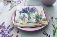 Floral Napkins Paper Disposable Decorative Decoupage Lavender in Bucket - image 2