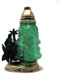 Joseph, Mary and Baby Jesus Cemetery Memorial Candle | Gravesite Remembrance Decor | Glass - image 3