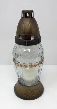 AM Décor Cemetery Memorial Candle | Gravesite Remembrance Decoration| Glass Lantern Europe - image 2