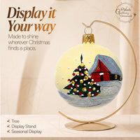 Set of 6 Creme Hand Blown Glass Balls Christmas Ornament Glass Decor 3 in - image 5