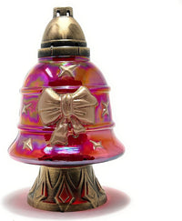 AM Décor Bell Cemetery Memorial Candle | Gravesite Remembrance Decoration | Glass Lantern 