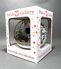 Christmas Ornament, Nativity Scene, Glass Ball 6-inch (Old Cottage Gold, 150mm) - image 7