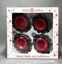 Christmas Ornament, Blown Glass 5-inch Long (Set of 4, Black and Red) - image 6