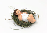 Baby Jesus Figurines Manger Nativity Scene Set Indoor on Natural Hay 4 in - image 3
