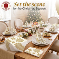 Christmas Napkins Paper Disposable Decorative Decoupage Gold 13 in - image 4