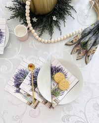 Floral Napkins Paper Disposable Decorative Decoupage Lavender in Bucket - image 5