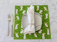 AM Decor Easter Party Napkins - 20 Soft Triple-Ply Green Tissue Napkins with Easter Bunnie - image 5