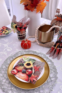 Autumn Treasures Beautiful Napkins Dinner Napkins Disposable Decorative - image 5
