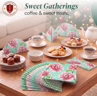 Floral Napkins Paper Disposable Decorative Decoupage Pink Peonies 13 in - image 9