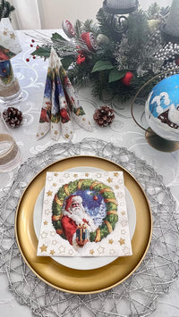 Christmas Napkins Paper Disposable Decorative Decoupage Gift from Santa - image 2