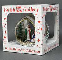 Christmas Ornament, Nativity Scene, Glass Ball 5-inch (Cathedral Window Gold, 120mm) - image 6