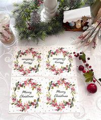 Christmas Napkins Paper Disposable Decorative Decoupage Berries Ring Merry - image 3