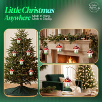 Christmas Glass Ornament Lucky Mushroom for Gift, Little Ornaments Mini Redcap Toadstool f - image 4
