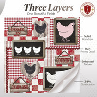 Easter Napkins Paper Disposable Decorative Decoupage Country Chicken 13 in - image 4