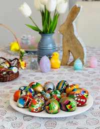 Polish Easter Handpainted Wooden Eggs (Pisanki) Decorative Eggs for Easter - Set of 6 Larg - image 3