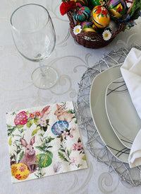 Easter Napkins Paper Disposable Decorative Decoupage Bunnies and Eggs 13 in - image 2