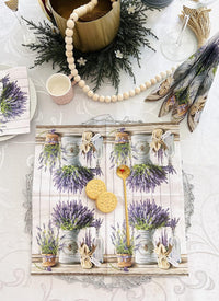 Floral Napkins Paper Disposable Decorative Decoupage Lavender in Bucket - image 6