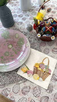 Easter Napkins Paper Disposable Decorative Decoupage Eggs Basket 13 in - image 2