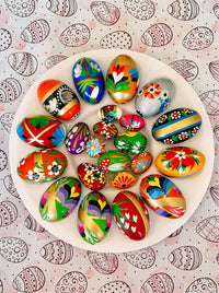 Polish Easter Hand Painted Wooden Eggs (Pisanki) Decorative Eggs for Easter Set of 6 Mediu - image 9