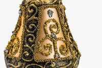 Hand Blown Glass Christmas Bells Ornaments, Gold Embellished 4 in - image 6