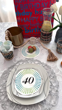 40th Birthday Paper Dinner Napkins Decorative Pretty Cocktail Napkins Round - image 5