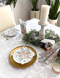 Christmas Napkins Paper Disposable Decorative Decoupage Angels in Silver - image 5