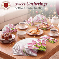 Floral Napkins Paper Disposable Decorative Decoupage Lovely Pink Tulips - image 9