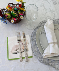 Easter Napkins Paper Disposable Decorative Decoupage Lamb in Corner 13 in - image 3