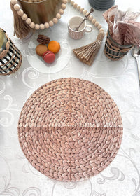 AM Décor - 12ct Soft 3-Ply Paper Luncheon Napkins Wicker Design- Round 12.6 Inch (Unfolded - image 4