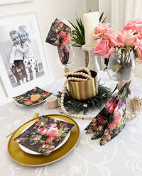 Easter Napkins Paper Disposable Decorative Decoupage Roses on Velvet 13 in - image 7