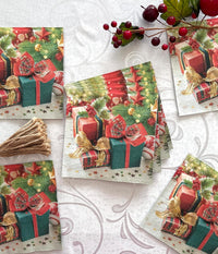 Christmas Napkins Paper Disposable Decorative Decoupage Presents 13 in - image 6