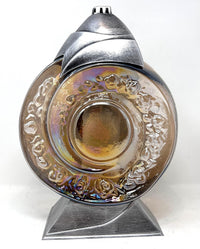 Rainbow Glass Cemetery Memorial Candle with 3D Portrait of Praying Jesus | Grave Light Rem - image 3