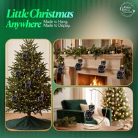 Mini Glass Christmas Ornaments Ball Hand Blown, Black Cat 2 in - image 2
