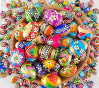 Polish Easter Hand Painted Wooden Eggs (Pisanki) Decorative Eggs for Easter Set of 6 Mediu - image 7