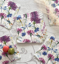 Floral Napkins Paper Disposable Decorative Decoupage Purple Flowers 13 in - image 3