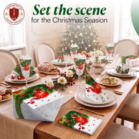 Christmas Napkins Paper Disposable Decorative Decoupage Red Snowflake 13 in - image 4