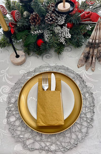 Christmas Napkins Paper Disposable Decorative Decoupage Gold Napkin Pouches - image 7