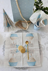 Baby Shower Napkins Paper Disposable Decorative Decoupage It's a Boy 13 in - image 7