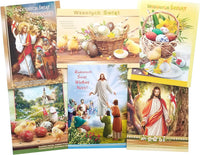 Polish Easter Greeting Cards with Glitter (Religious & Secular)