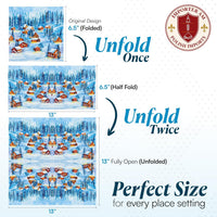 Christmas Napkins Paper Disposable Decorative Decoupage Snowy Village 13 in - image 2