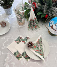 Christmas Napkins Paper Disposable Decorative Decoupage Winter 13 in - image 3