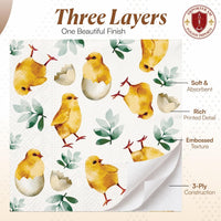 Chicken in Eggs Spring Cocktail Napkins Beautiful Napkins 20 Count 13 in - image 4