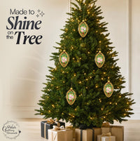 Faberge Egg Hand Blown Glass Christmas Ornaments Balls Green Matte 5 in - image 3