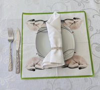 Easter Napkins Paper Disposable Decorative Decoupage Lamb in Corner 13 in - image 6