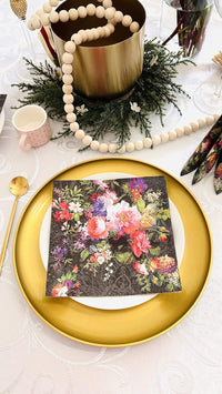Easter Napkins Paper Disposable Decorative Decoupage Roses on Velvet 13 in - image 5