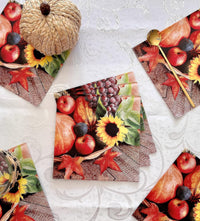 Autumn Treasures Beautiful Napkins Dinner Napkins Disposable Decorative - image 2