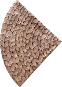 AM Décor - 12ct Soft 3-Ply Paper Luncheon Napkins Wicker Design- Round 12.6 Inch (Unfolded