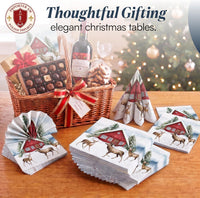 Christmas Napkins Paper Disposable Decorative Decoupage Red House 13 in - image 8