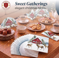Christmas Napkins Paper Disposable Decorative Decoupage Red House 13 in - image 9